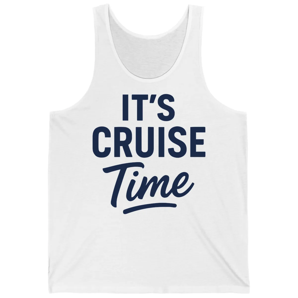 It's Cruise Time Apparel Tank in White