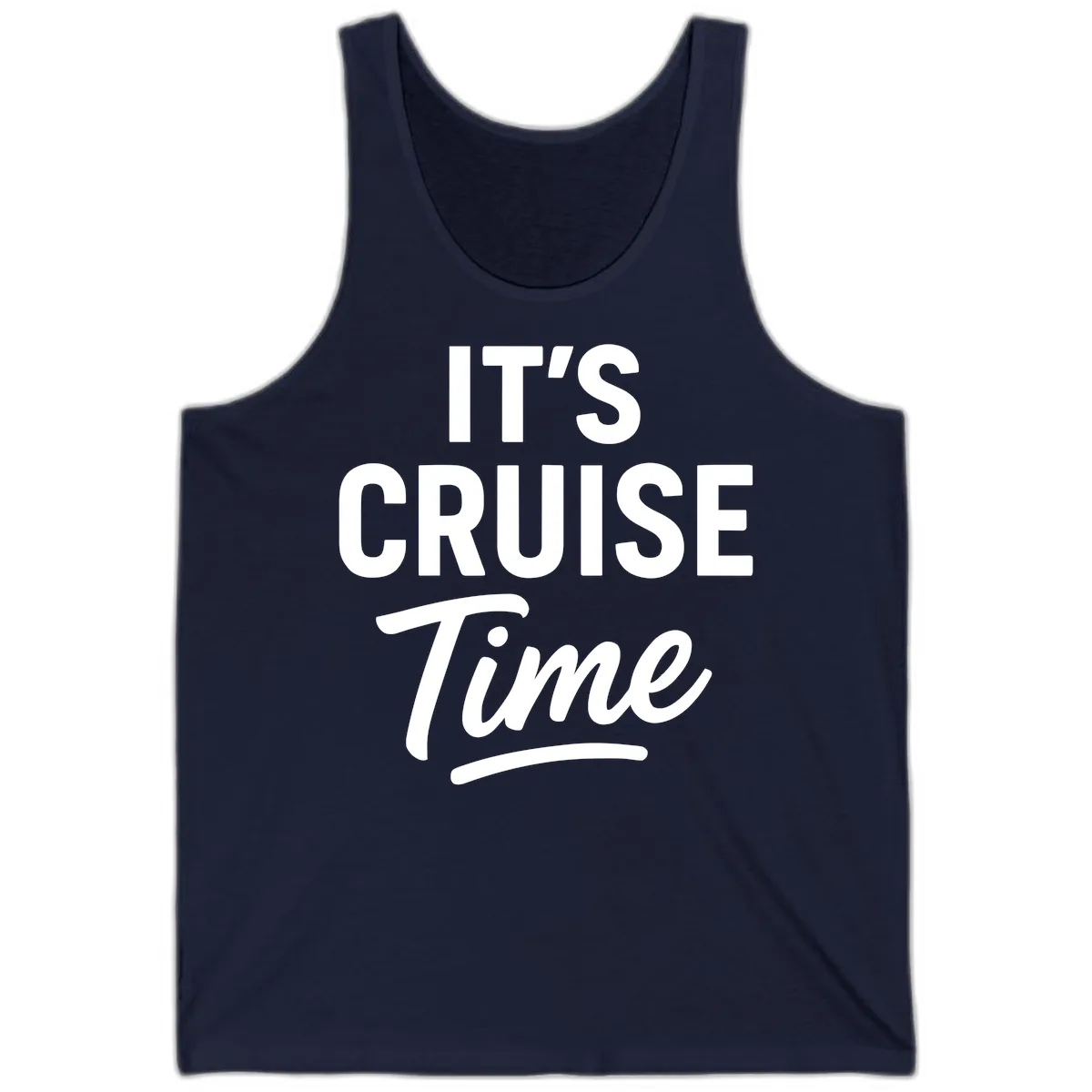 It's Cruise Time Apparel Tank in Navy