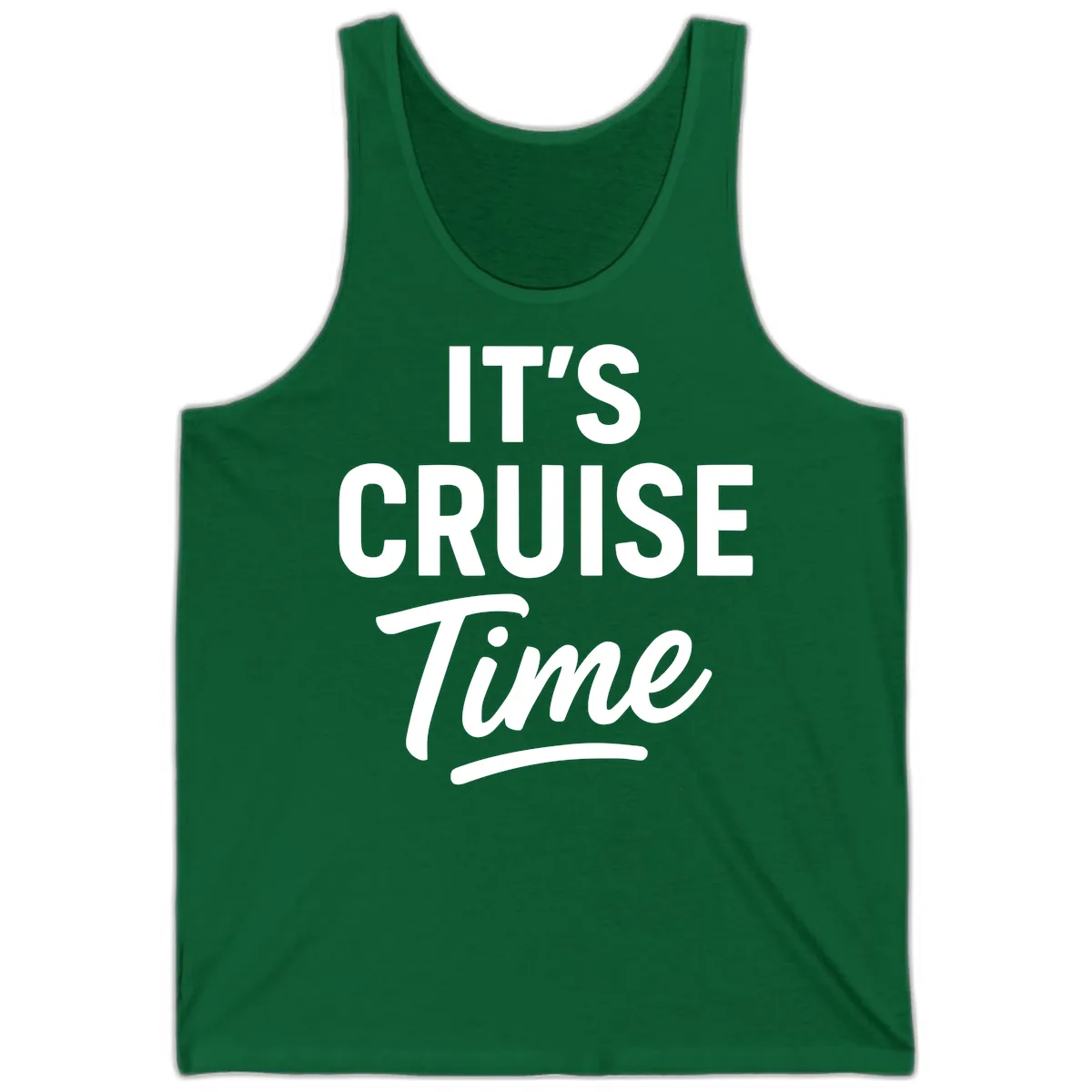 It's Cruise Time Apparel Tank in Kelly