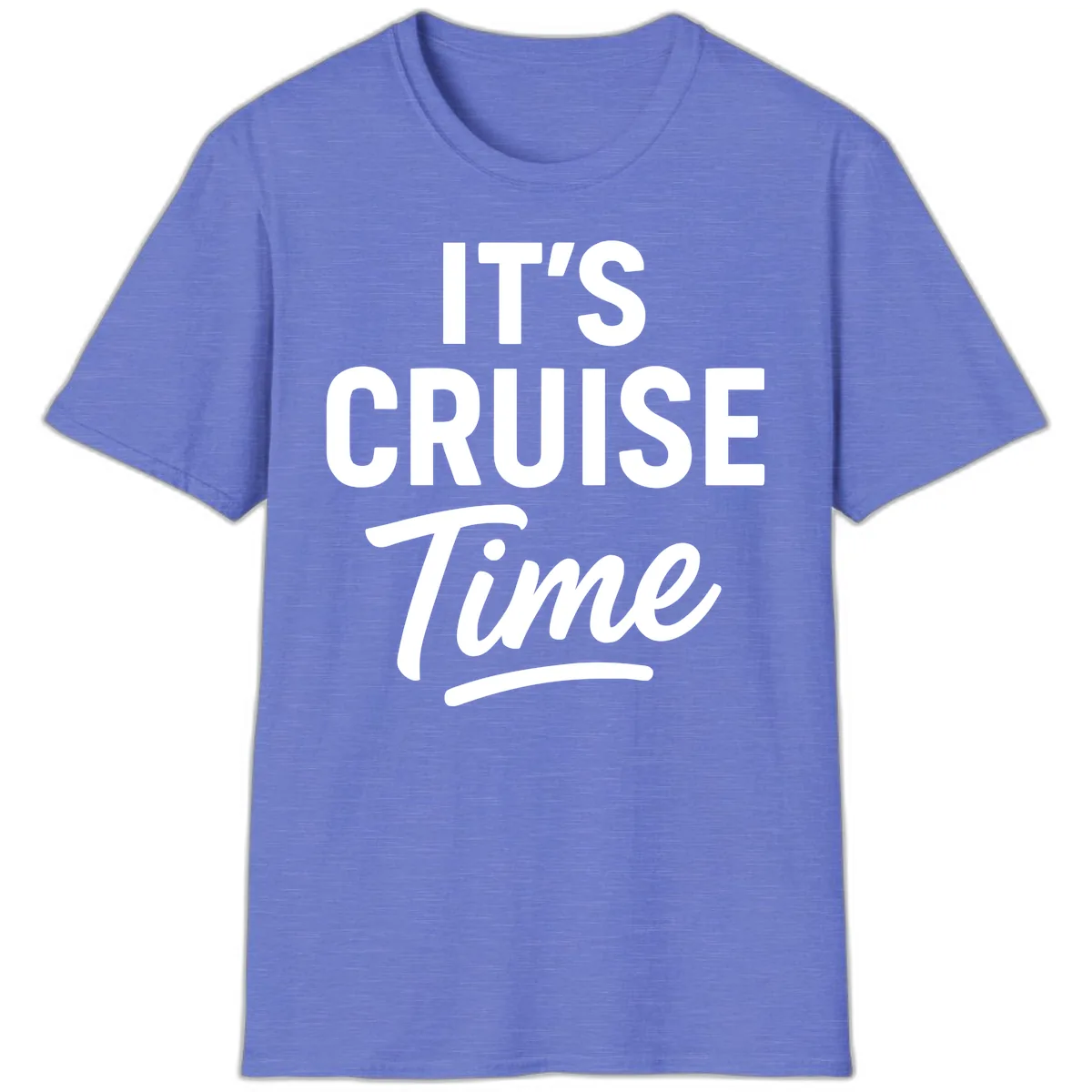 It's Cruise Time Apparel T-Shirt in Heather Royal