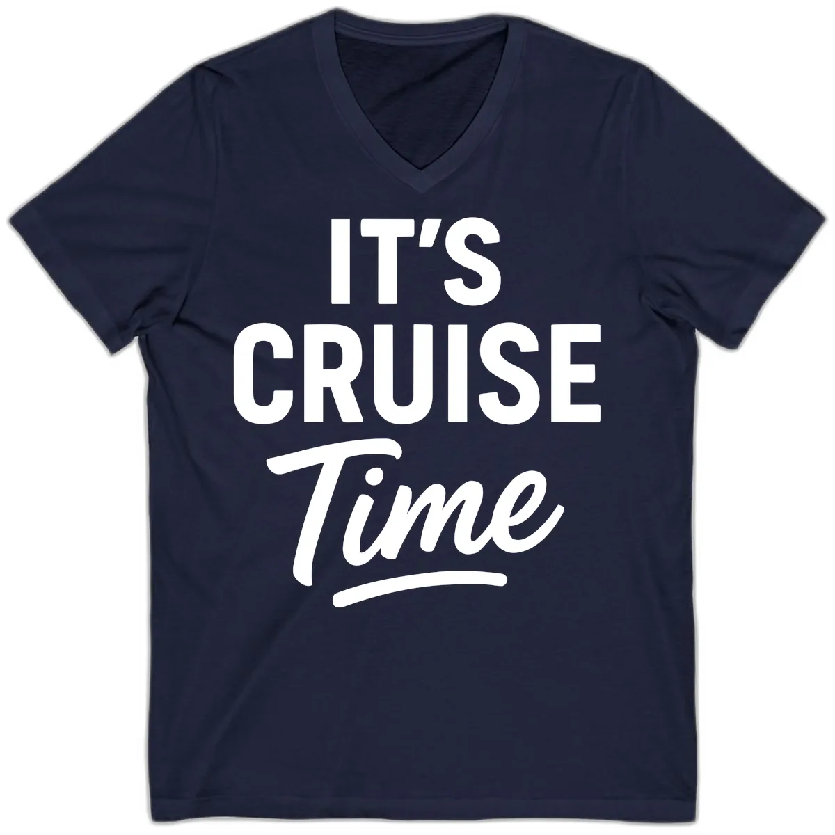 It's Cruise Time Apparel V-Neck in Navy