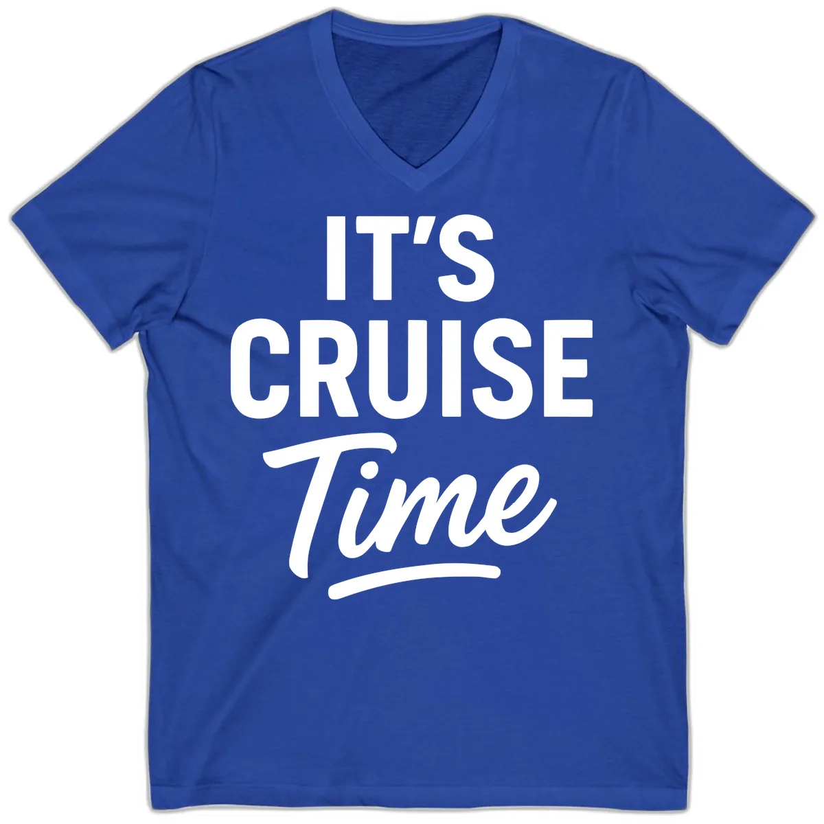 It's Cruise Time Apparel V-Neck in True Royal
