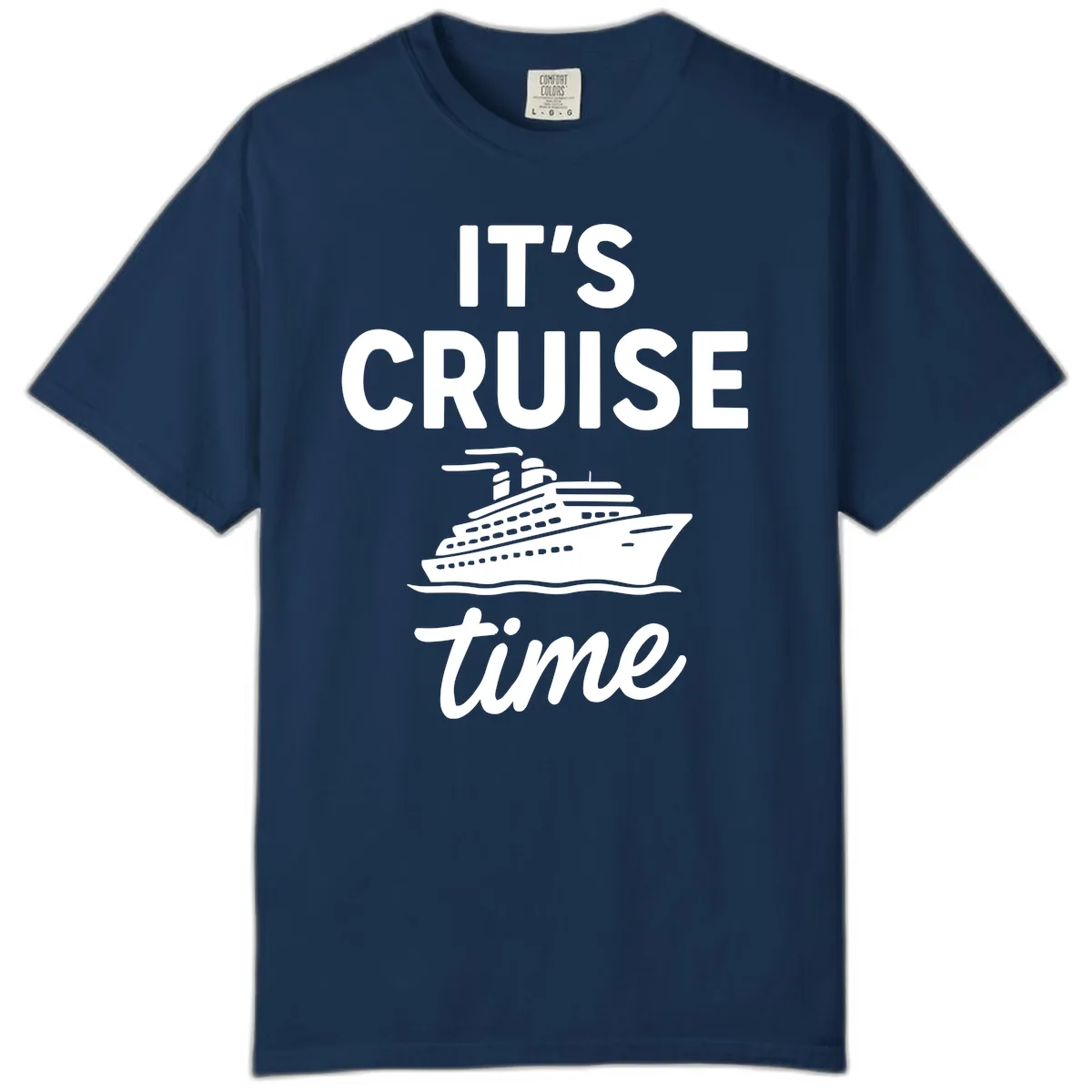It's Cruise Time Graphic Comfort Color in Navy