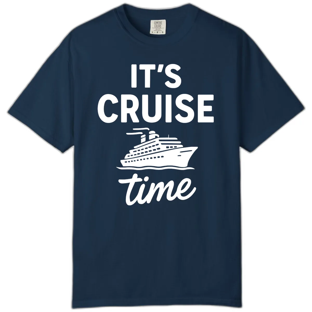 It's Cruise Time Graphic Comfort Color in True Navy