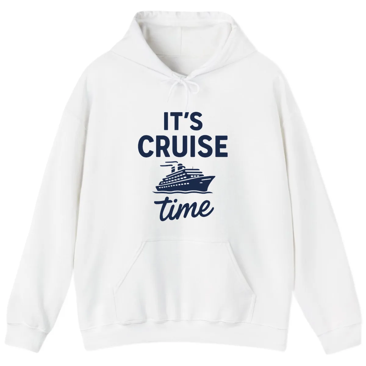It's Cruise Time Graphic Hoodie in White