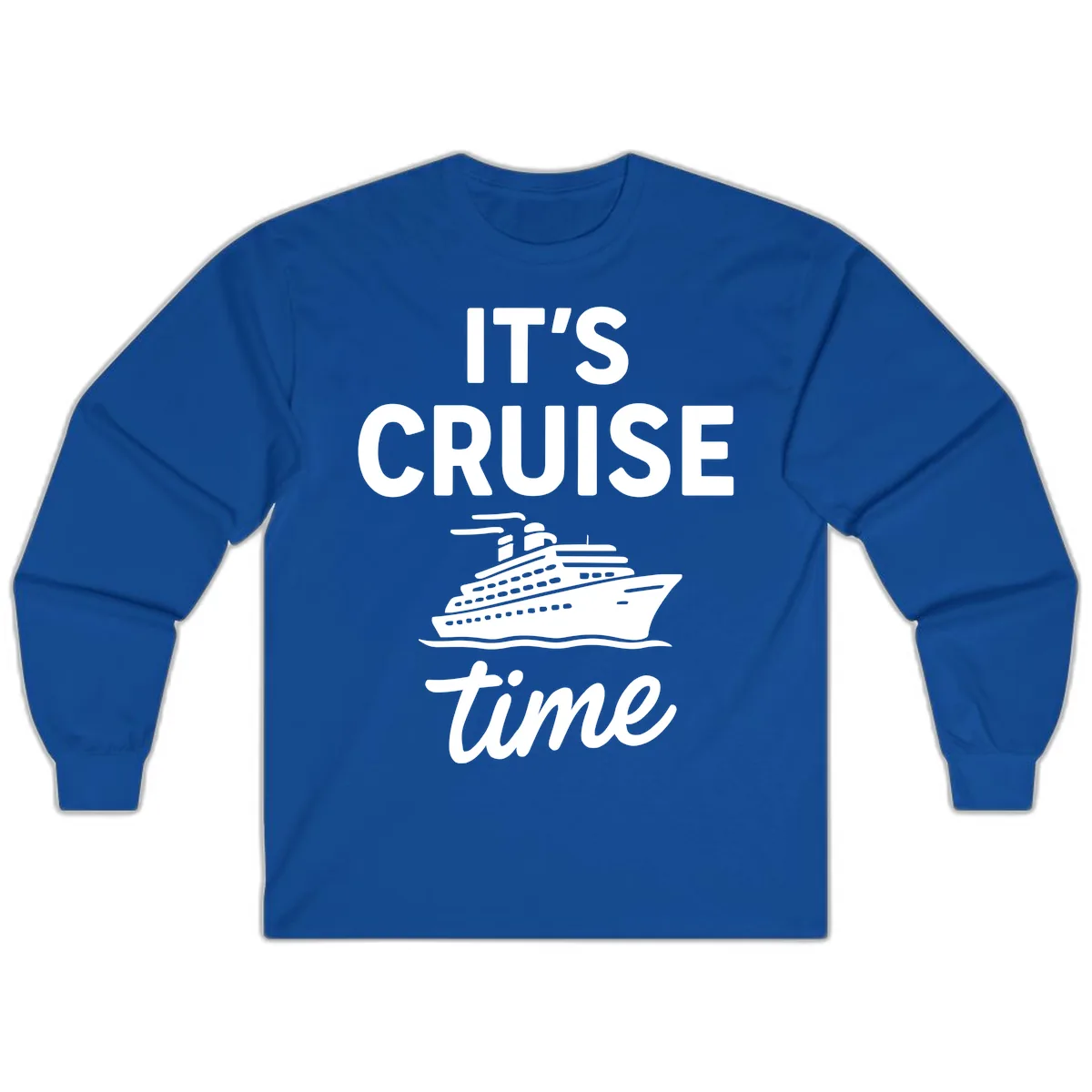 It's Cruise Time Graphic Long Sleeve in Royal