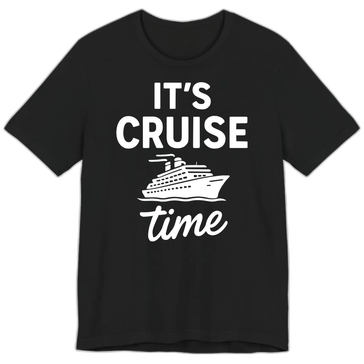 It's Cruise Time Graphic Premium T-Shirt in Black