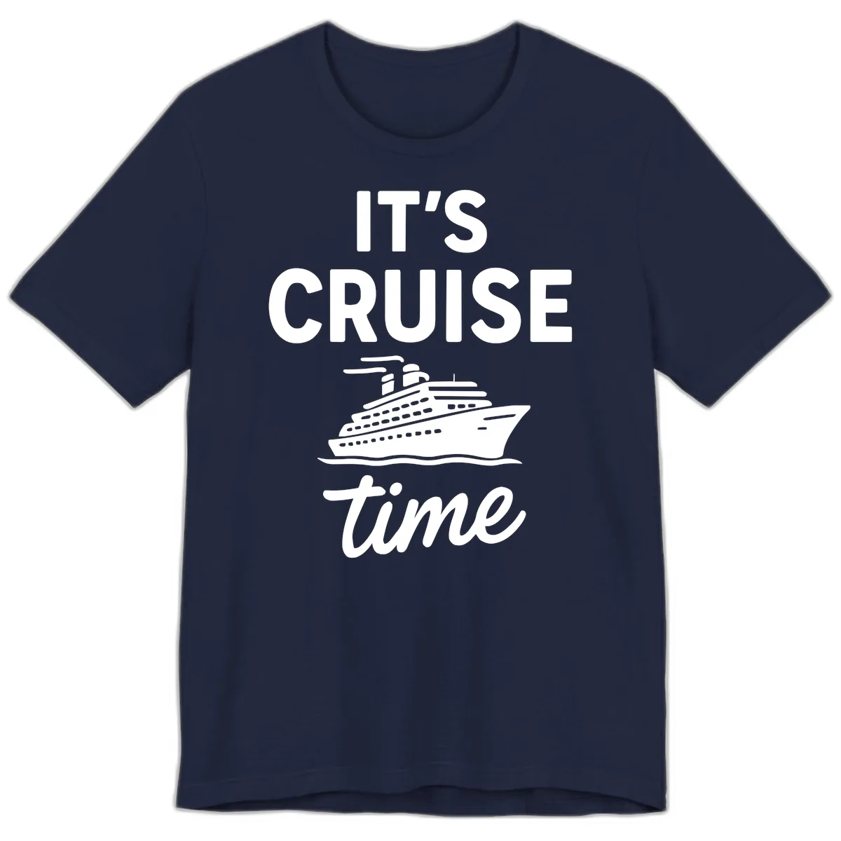 It's Cruise Time Graphic Premium T-Shirt in Navy