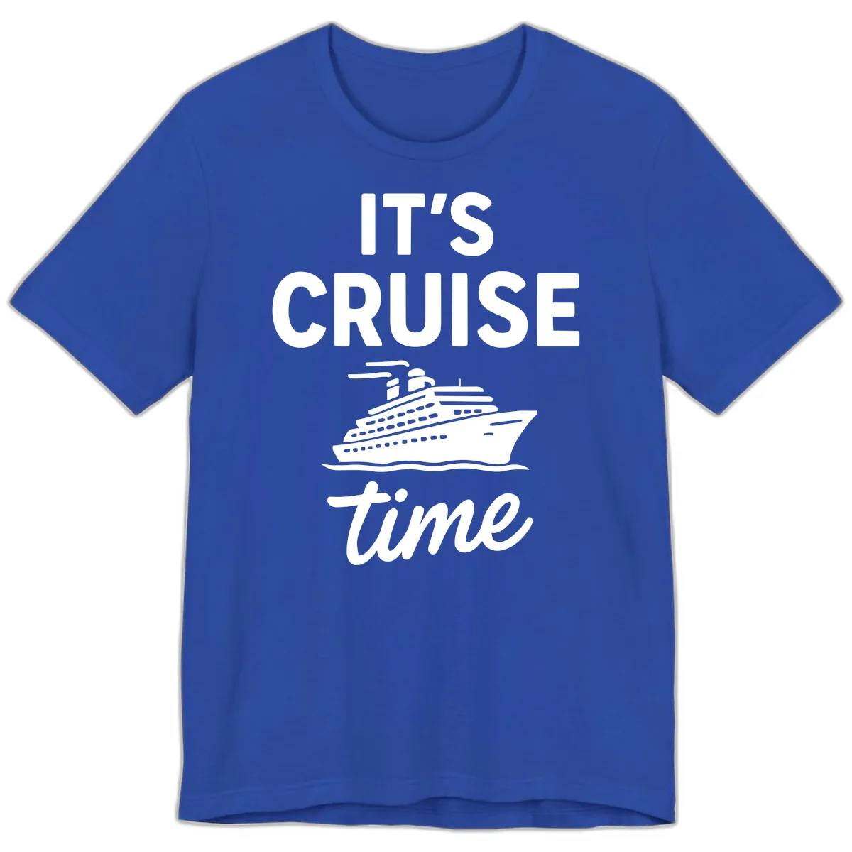 It's Cruise Time Graphic Premium T-Shirt in True Royal