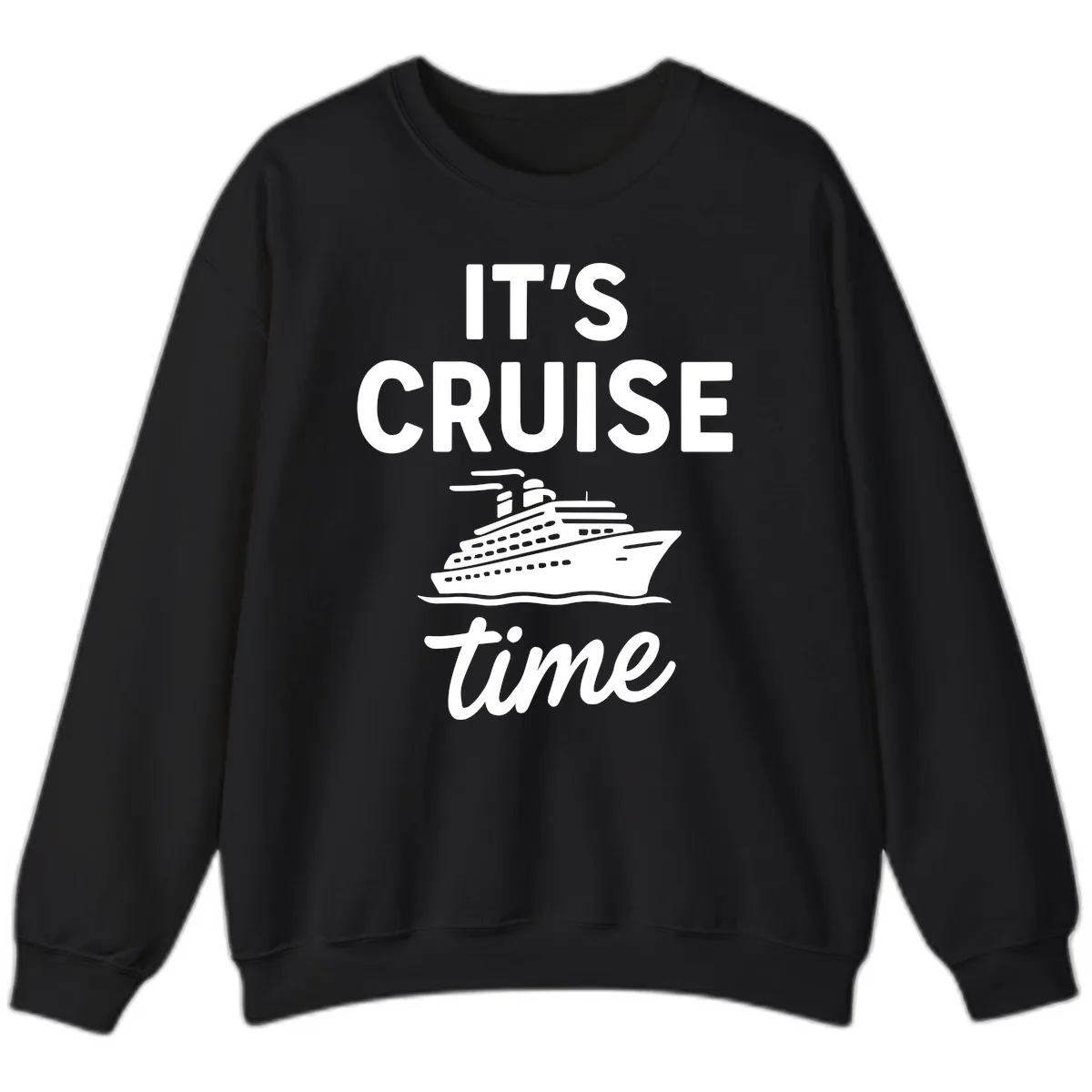 It's Cruise Time Graphic Sweatshirt in Black