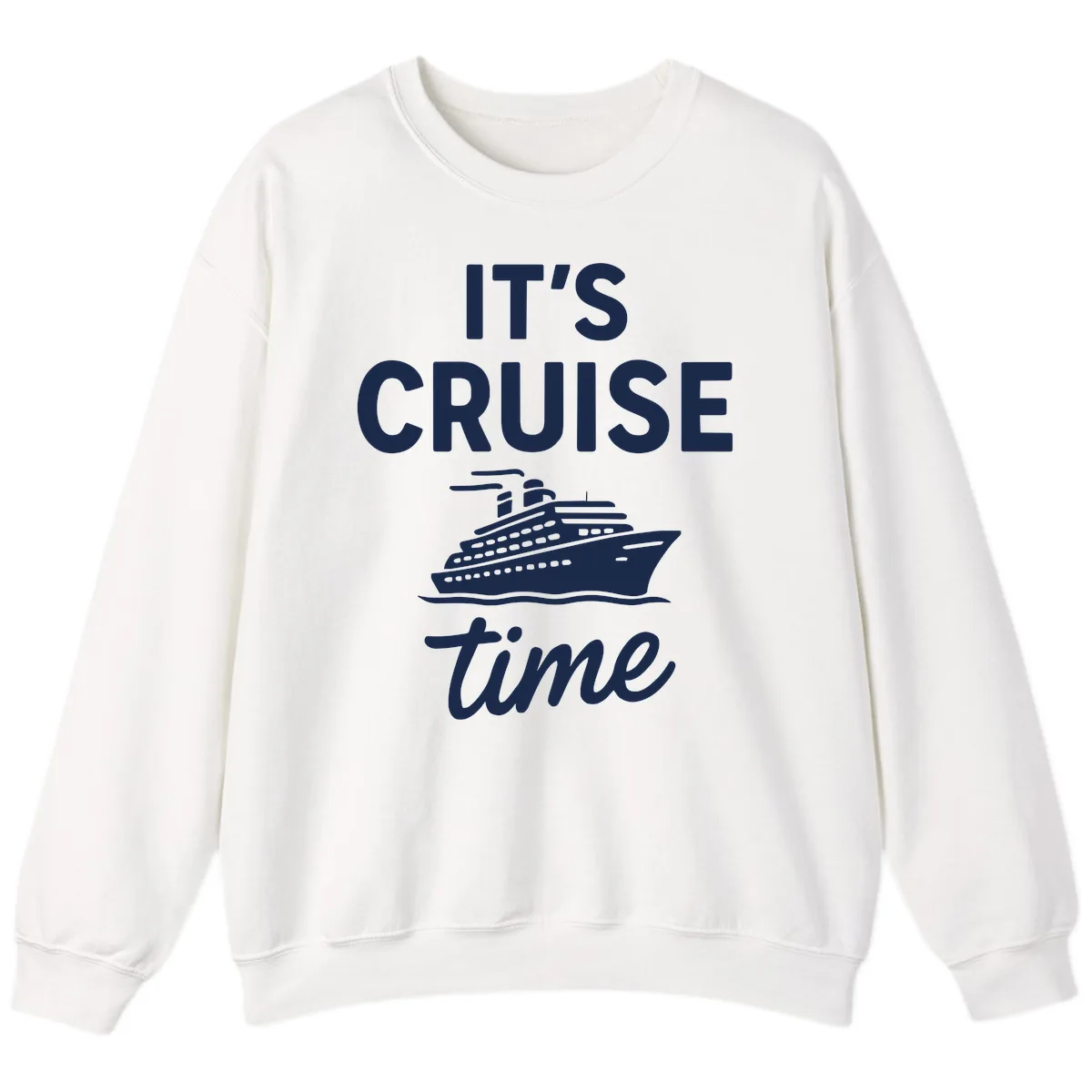 It's Cruise Time Graphic Sweatshirt in White