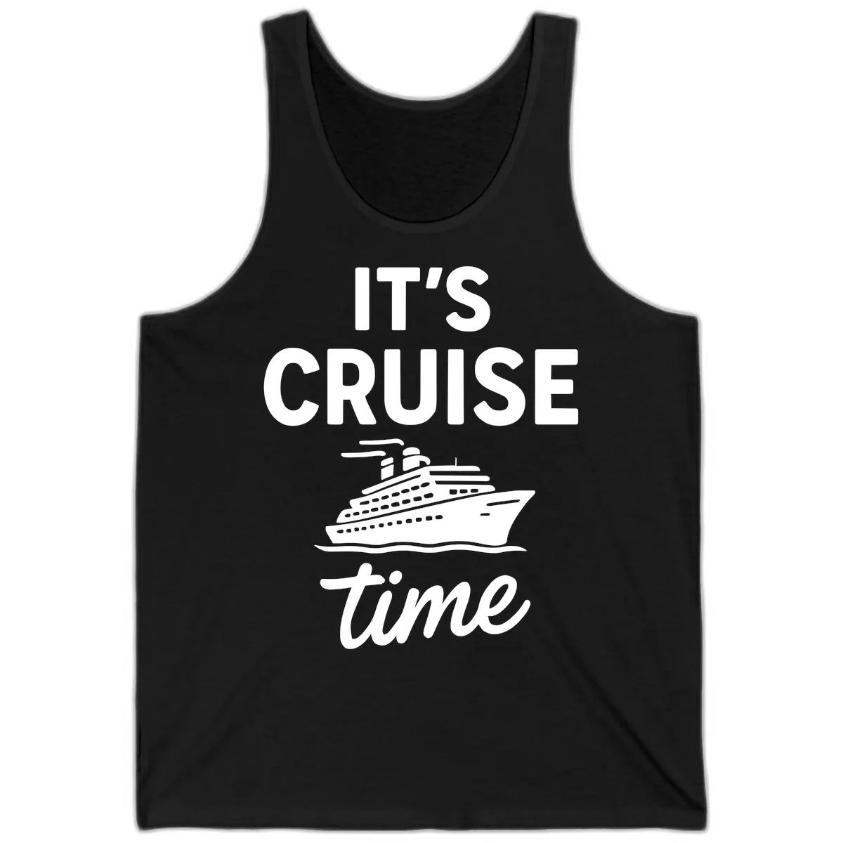 It's Cruise Time Graphic Tank in Black