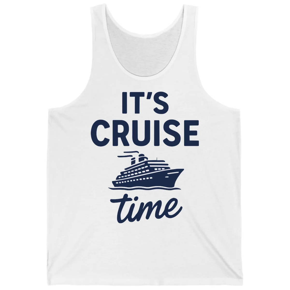 It's Cruise Time Graphic Tank in White