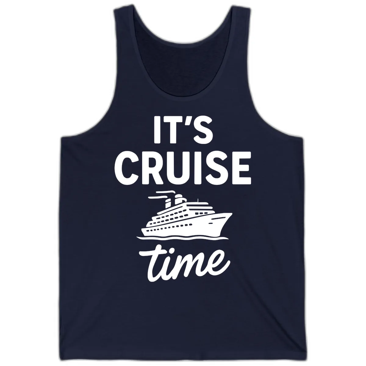 It's Cruise Time Graphic Tank in Navy