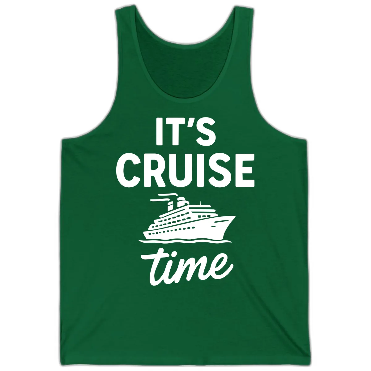 It's Cruise Time Graphic Tank in Kelly