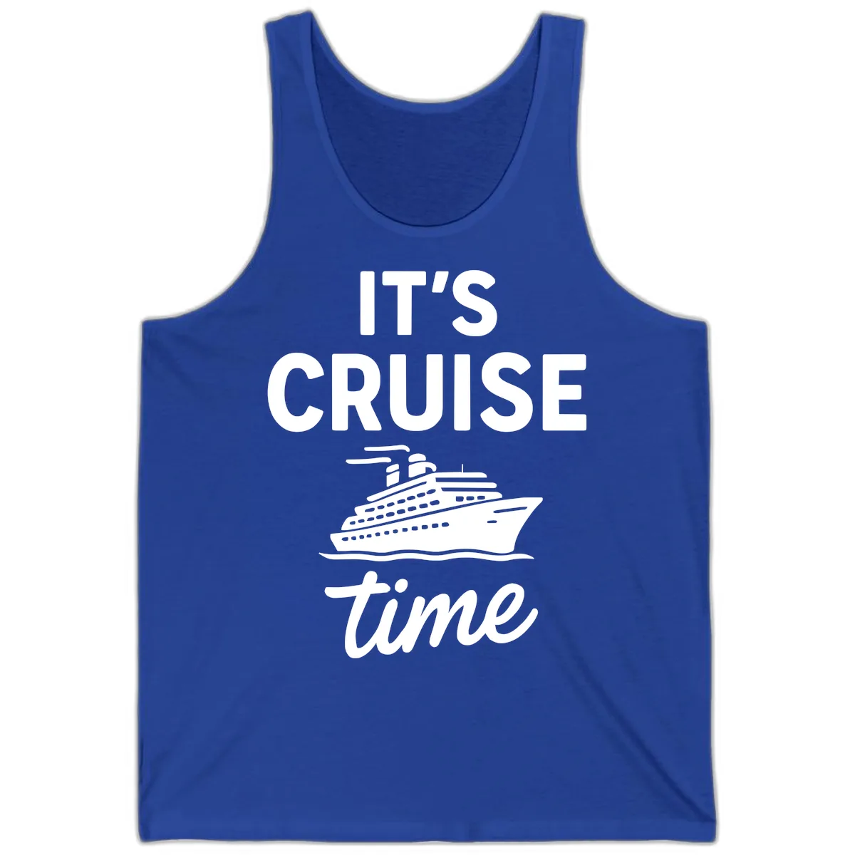 It's Cruise Time Graphic Tank in True Royal
