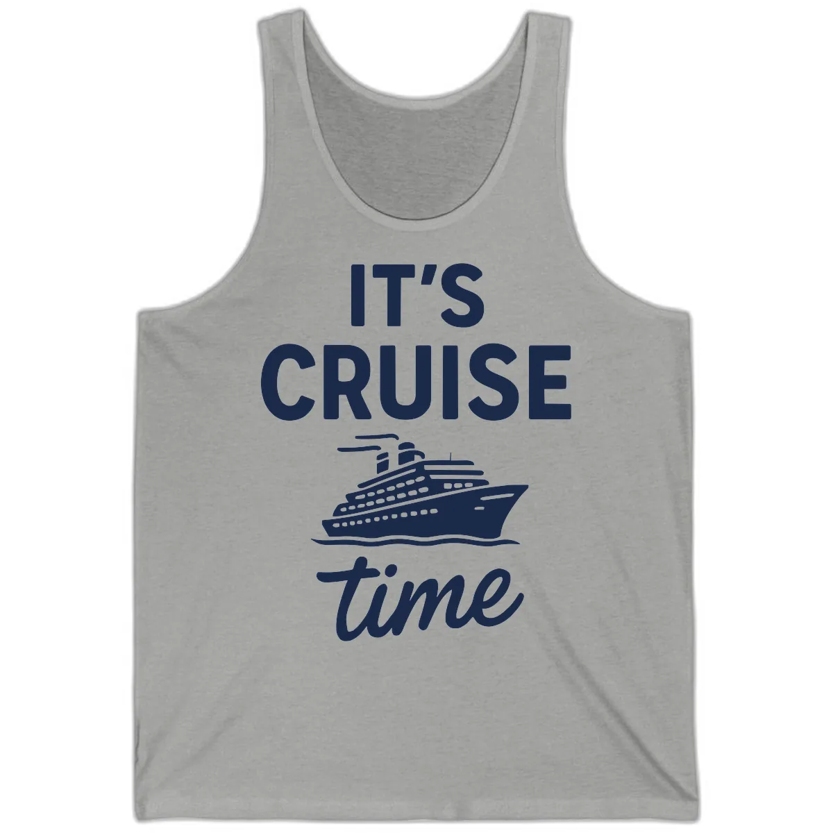 It's Cruise Time Graphic Tank in Athletic Heather