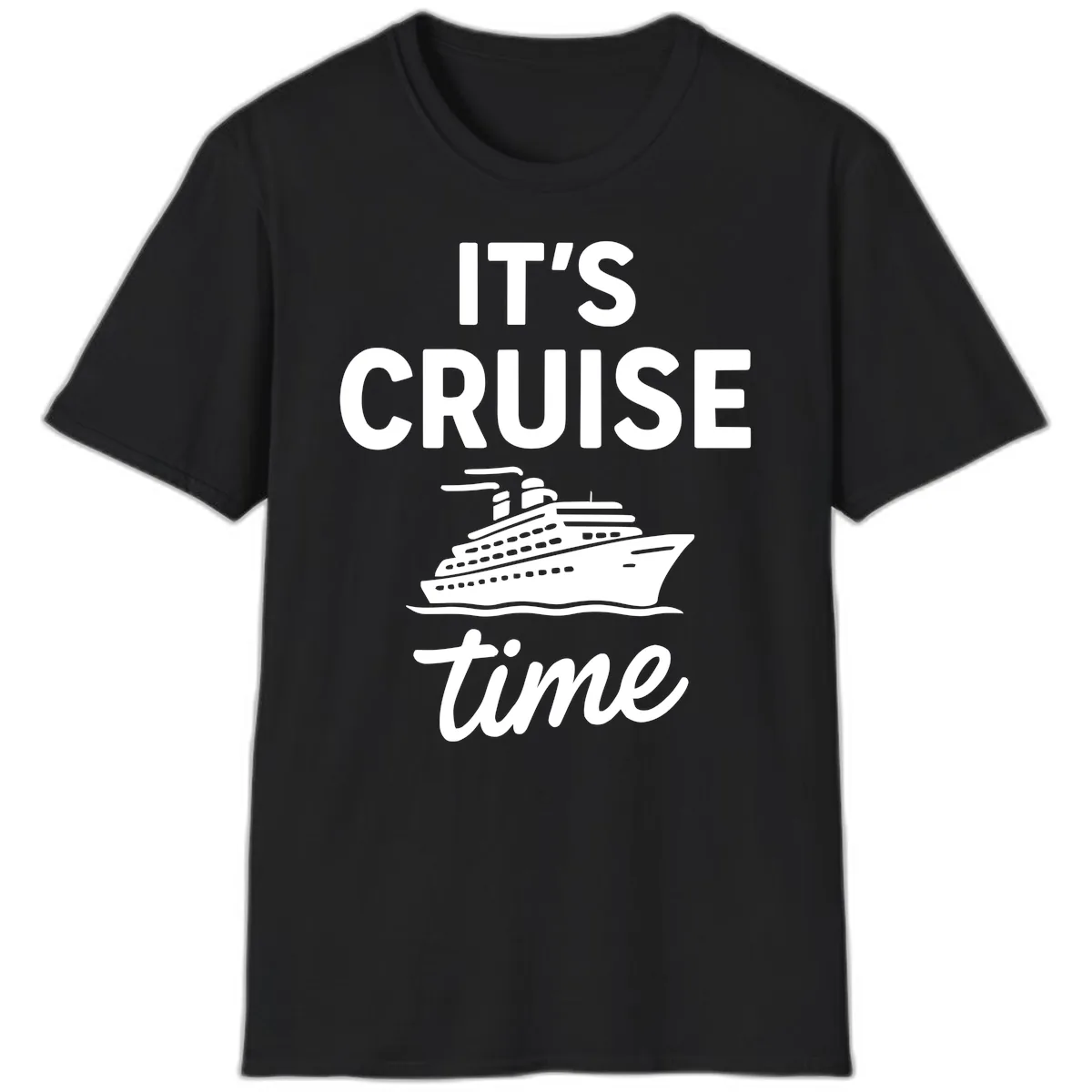 It's Cruise Time Graphic T-Shirt in Black