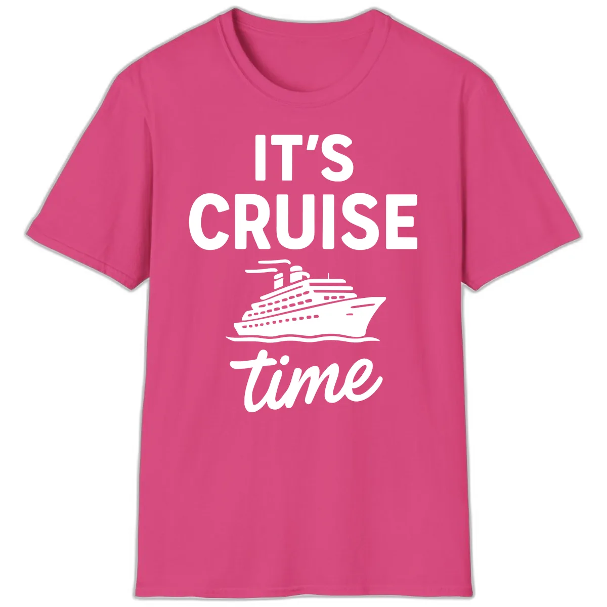 It's Cruise Time Graphic T-Shirt in Heliconia
