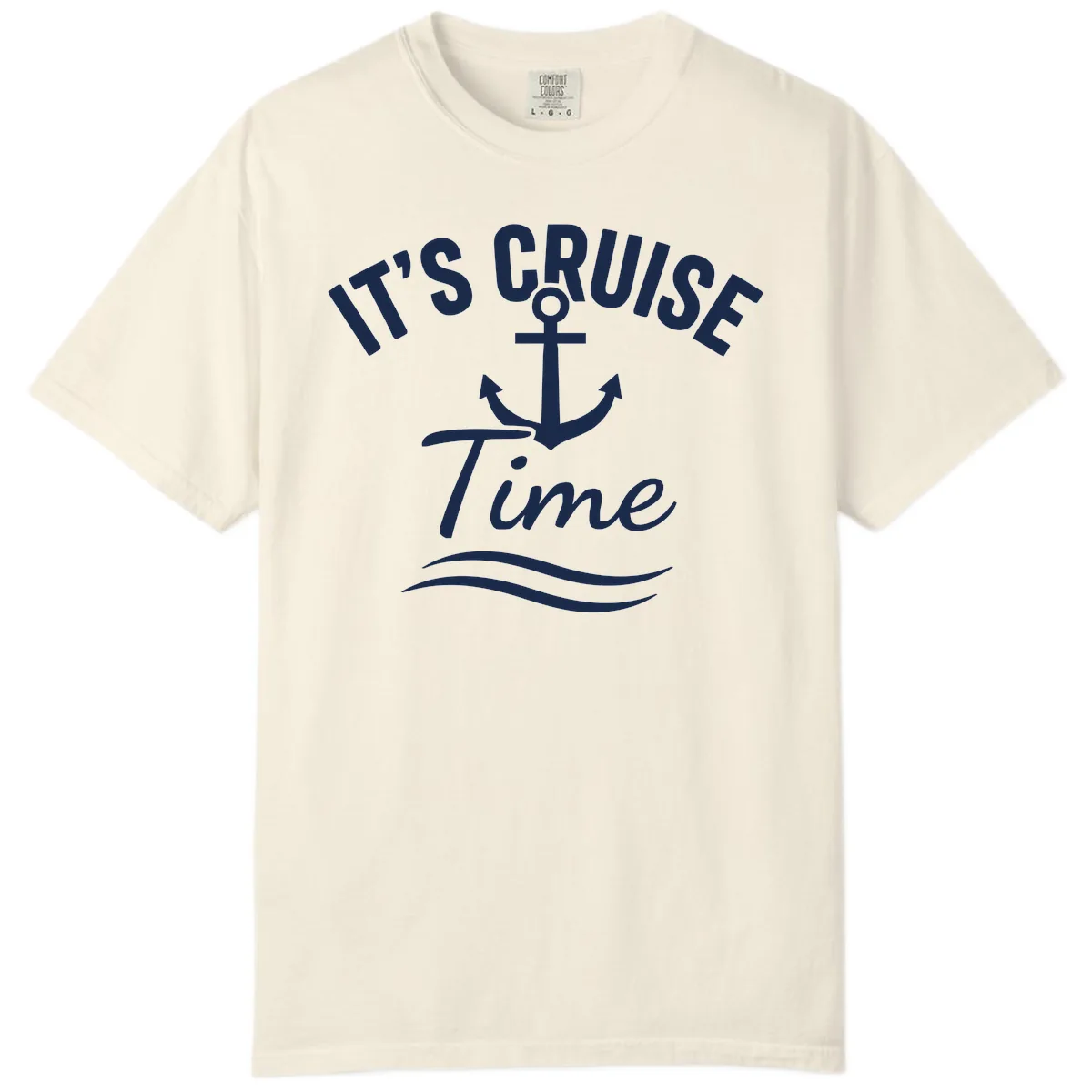 Its Cruise Time Anchor Graphic Comfort Color in Ivory