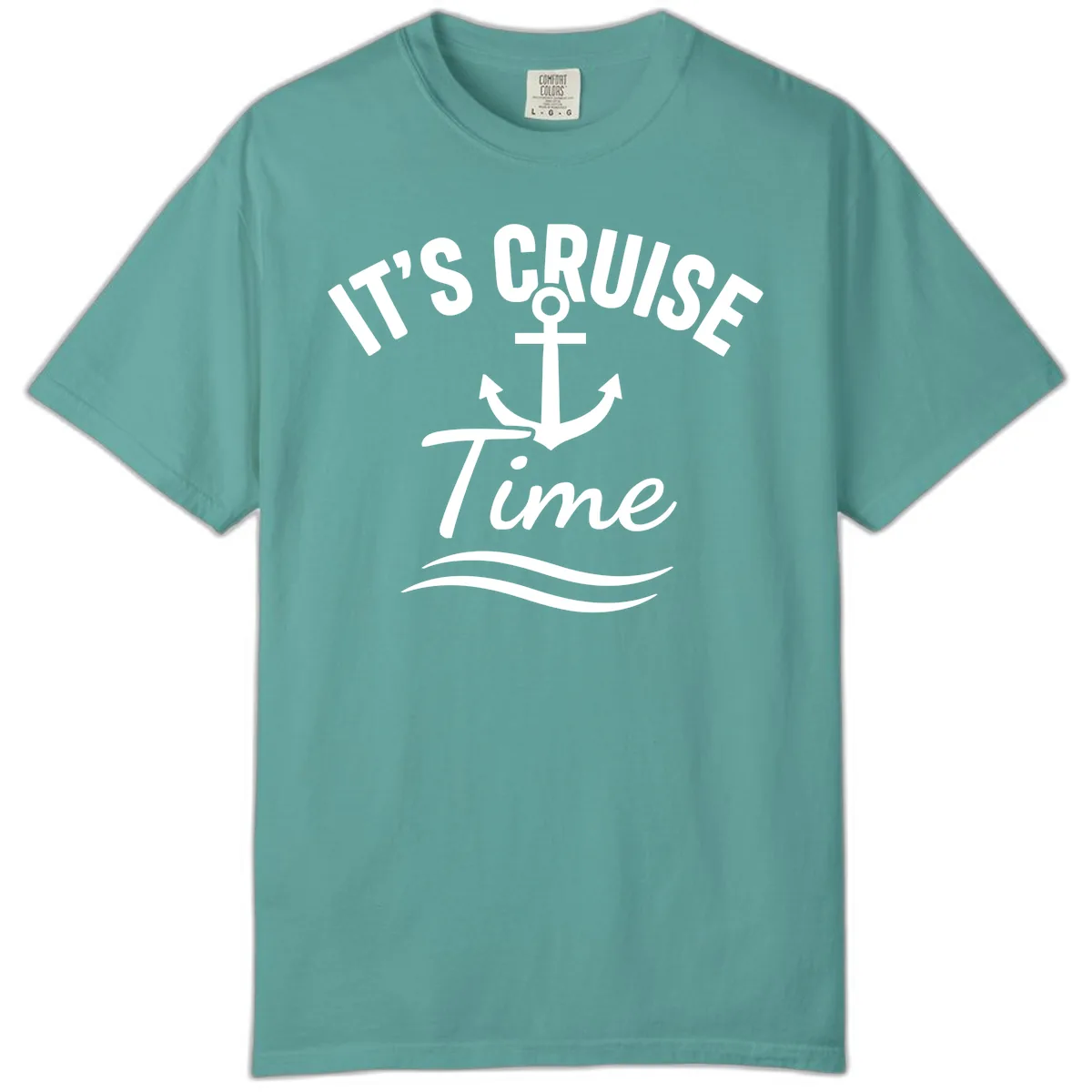 Its Cruise Time Anchor Graphic Comfort Color in Seafoam