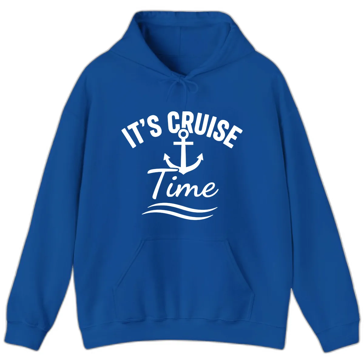 Its Cruise Time Anchor Graphic Hoodie in Royal