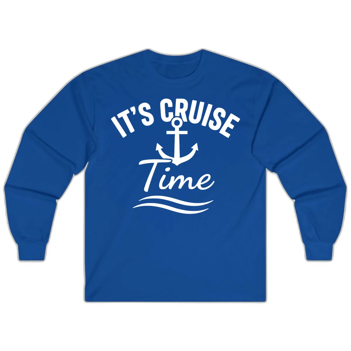 Its Cruise Time Anchor Graphic Long Sleeve in Royal