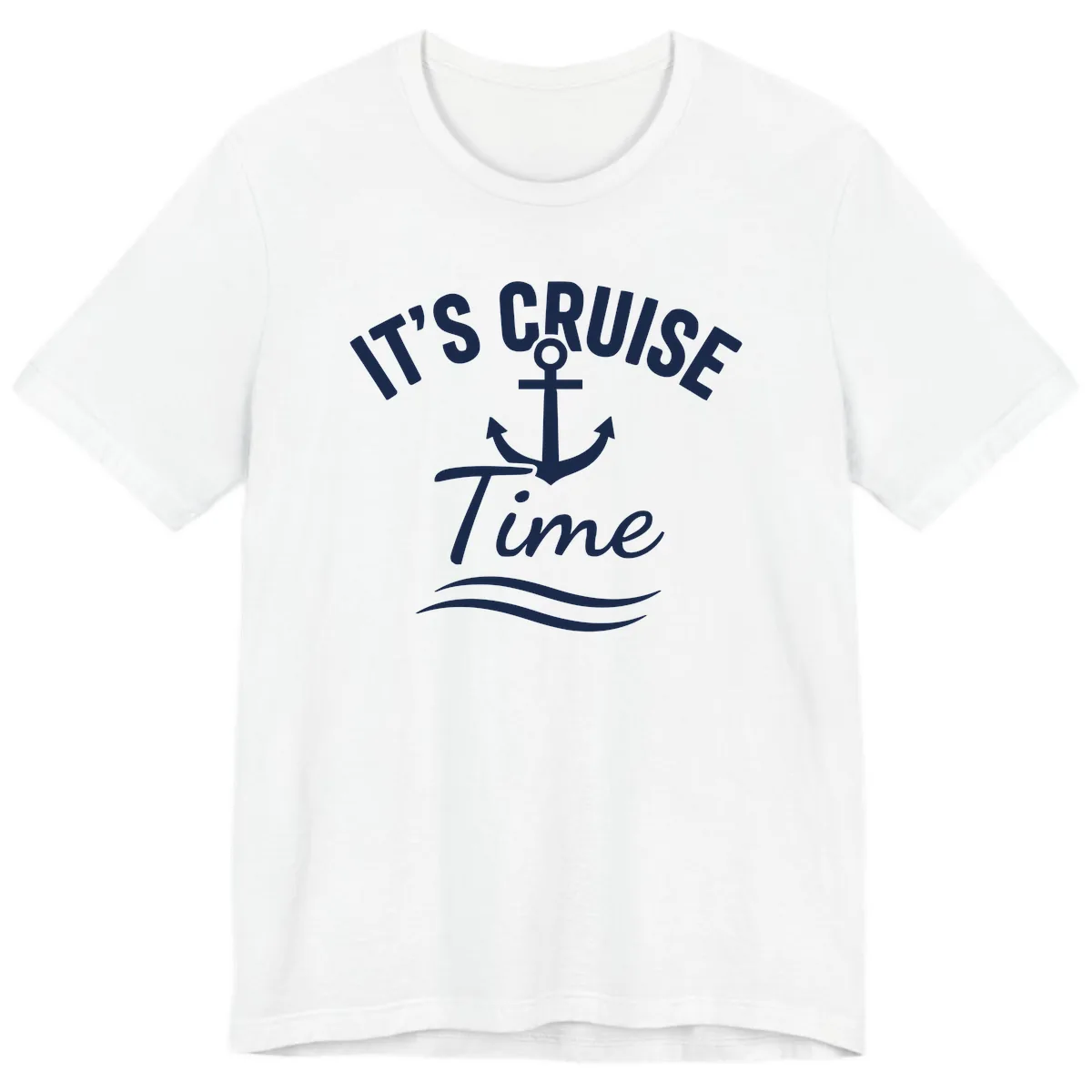 Its Cruise Time Anchor Graphic Premium T-Shirt in White