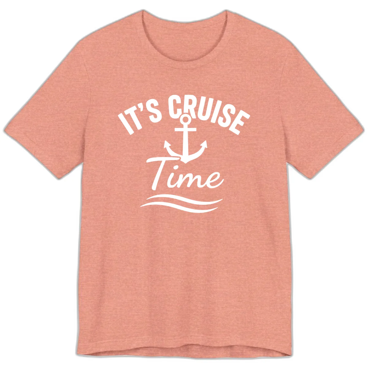 Its Cruise Time Anchor Graphic Premium T-Shirt in Heather Sunset
