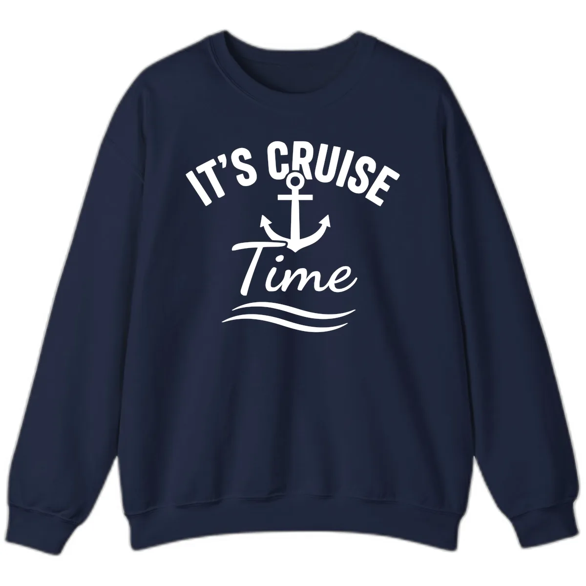 Its Cruise Time Anchor Graphic Sweatshirt in Navy