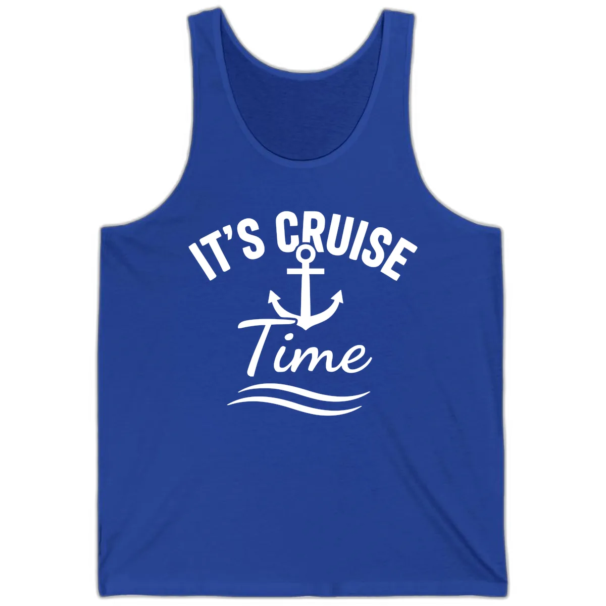 Its Cruise Time Anchor Graphic Tank in True Royal