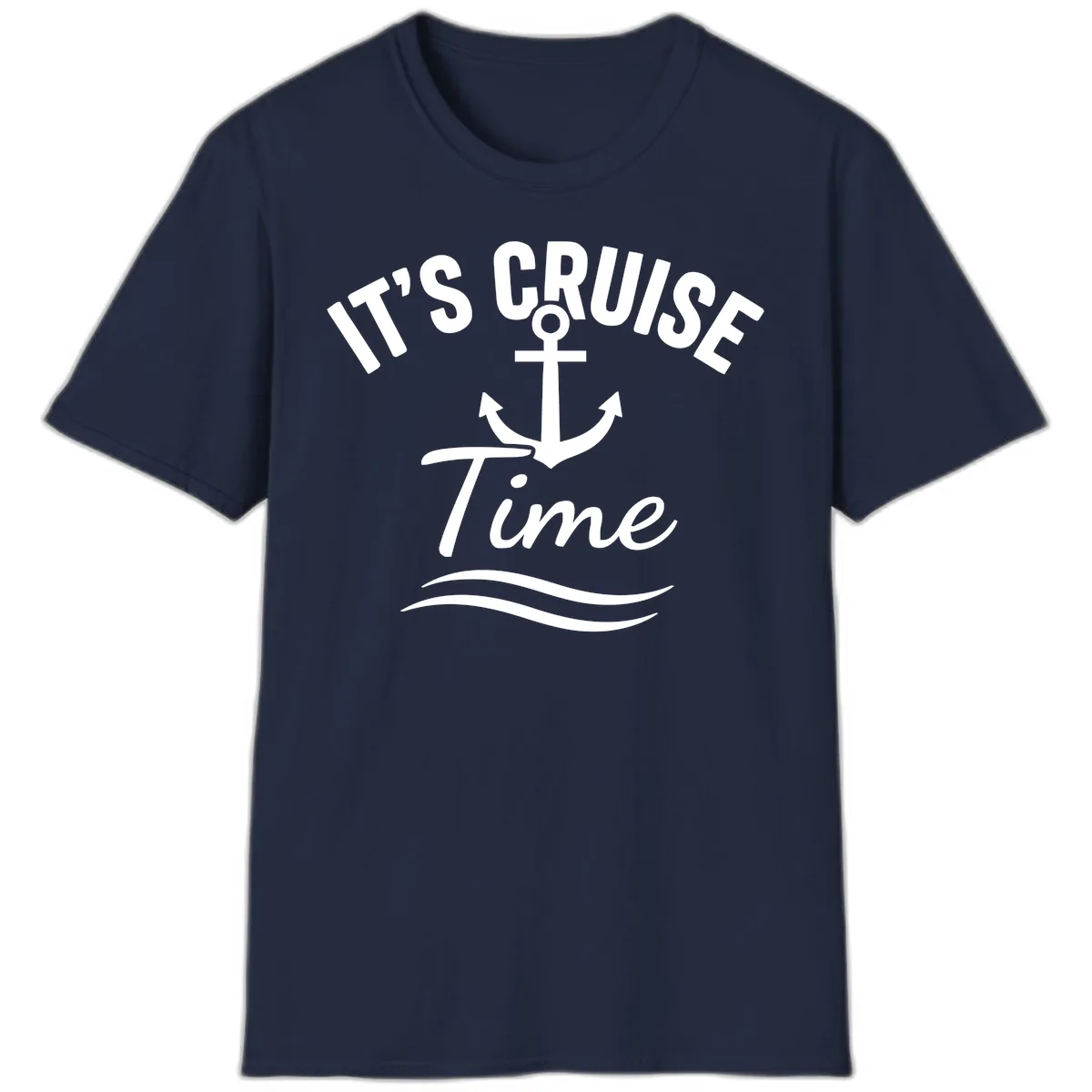 Its Cruise Time Anchor Graphic T-Shirt in Navy