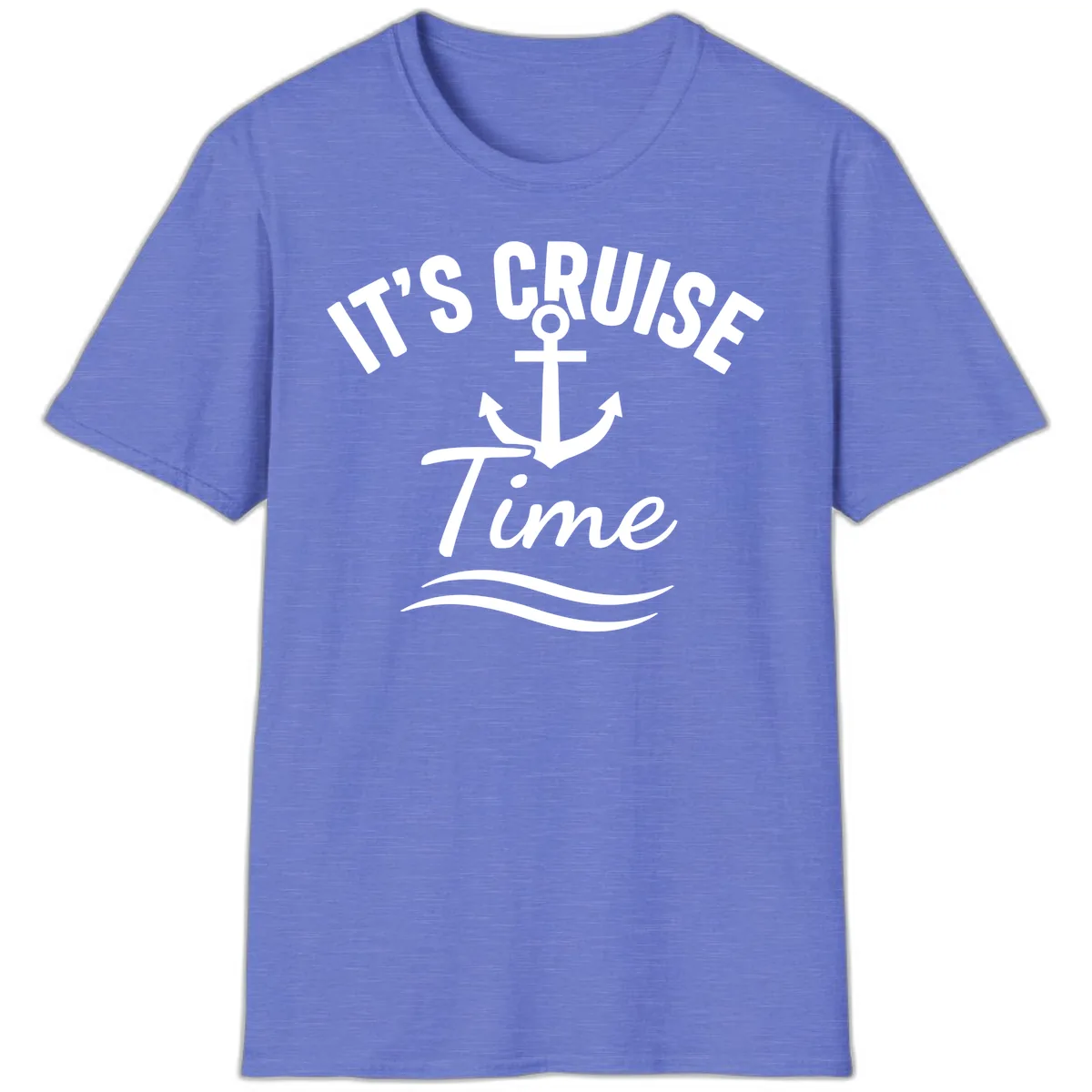 Its Cruise Time Anchor Graphic T-Shirt in Heather Royal