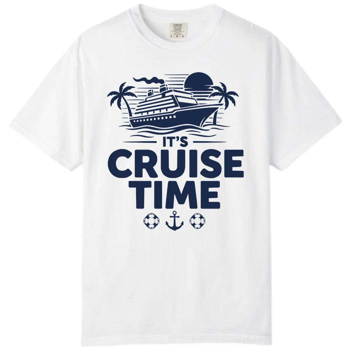 Its Cruise Time Graphic Comfort Color in White