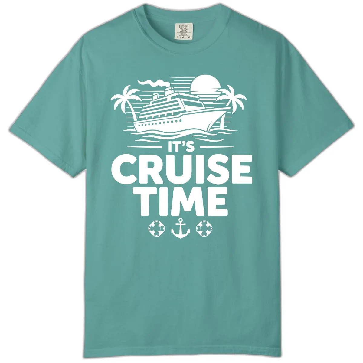 Its Cruise Time Graphic Comfort Color in Seafoam
