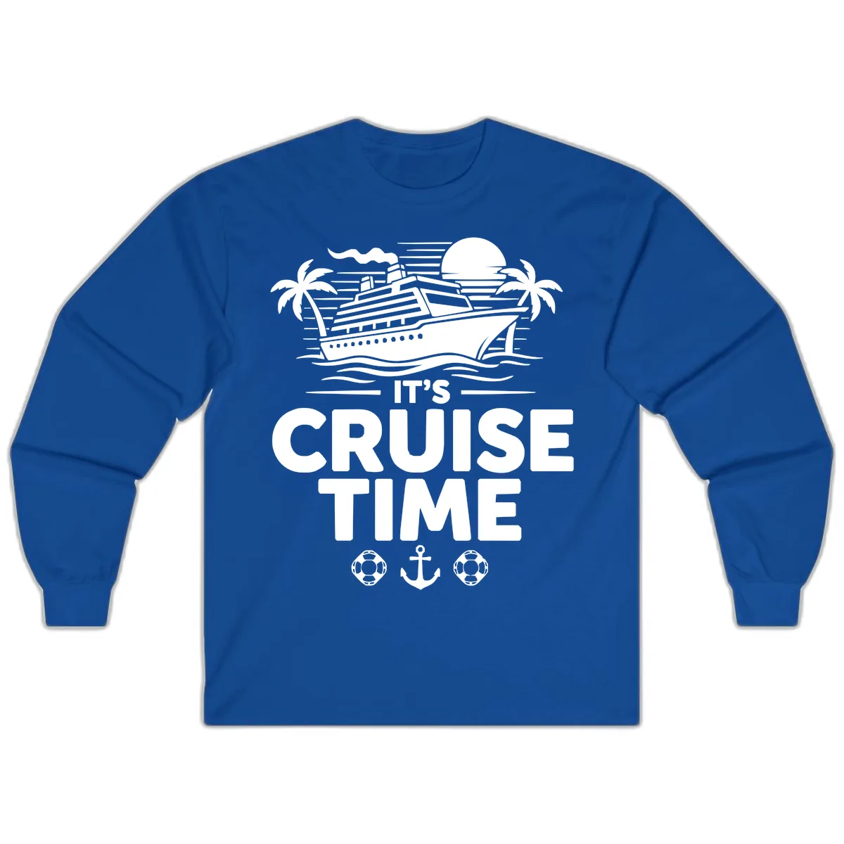 Its Cruise Time Graphic Long Sleeve in Royal