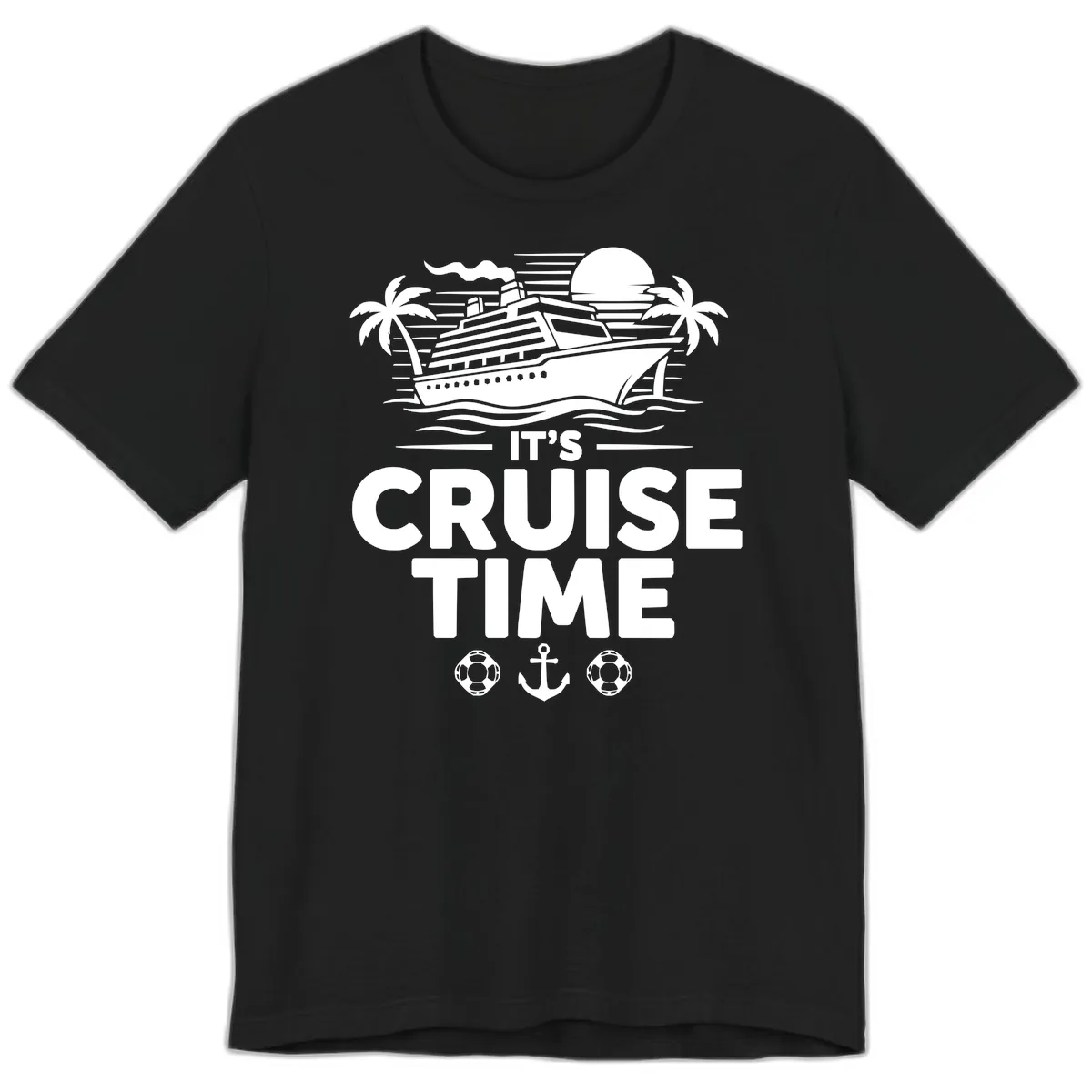 Its Cruise Time Graphic Premium T-Shirt in Black