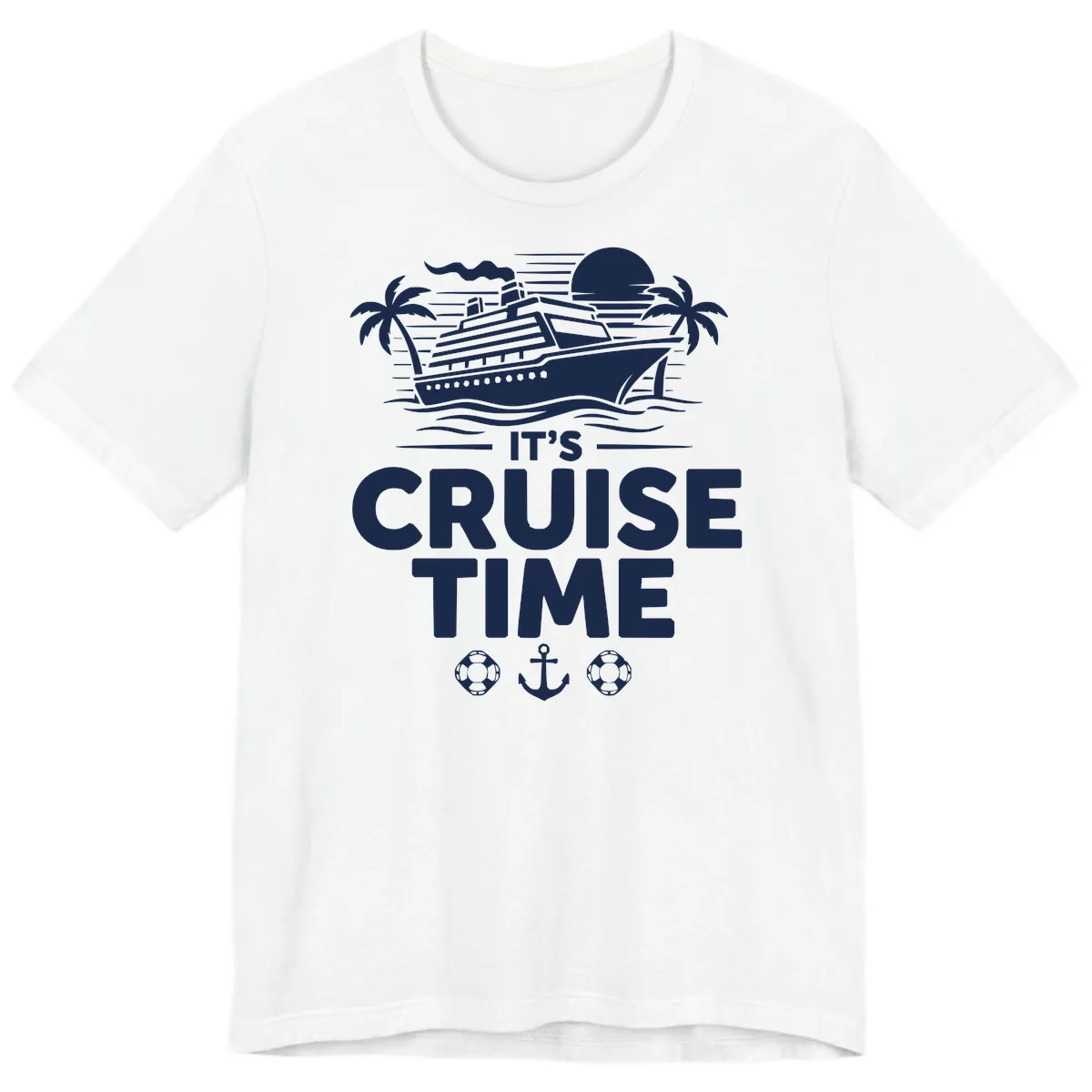 Its Cruise Time Graphic Premium T-Shirt in White
