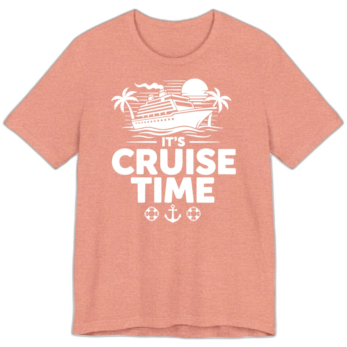 Its Cruise Time Graphic Premium T-Shirt in Heather Sunset