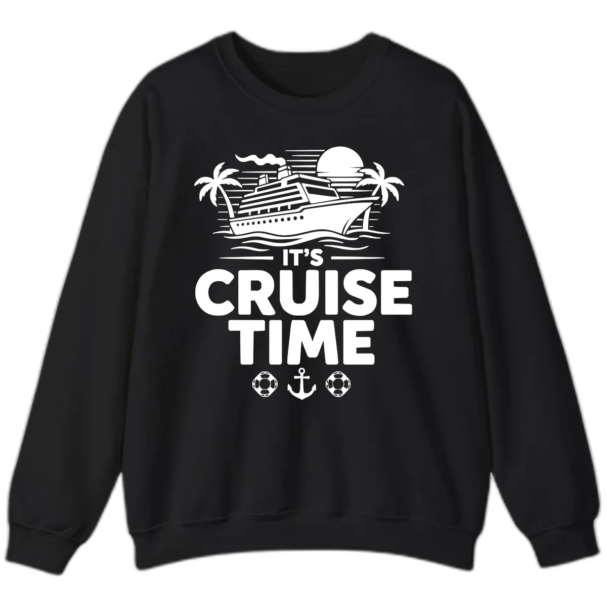 Its Cruise Time Graphic Sweatshirt in Black
