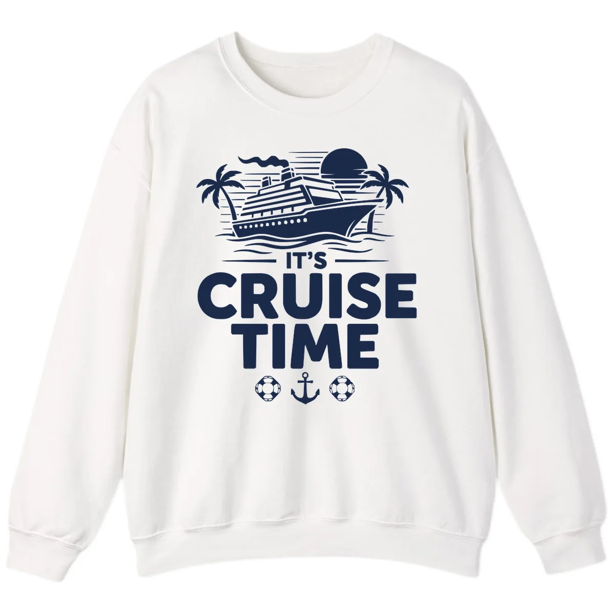 Its Cruise Time Graphic Sweatshirt in White