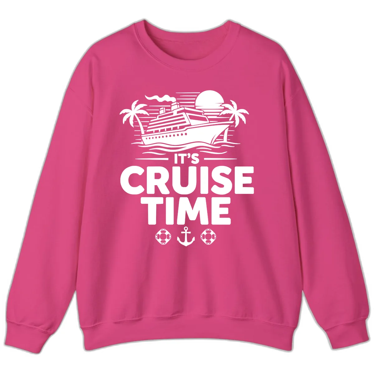 Its Cruise Time Graphic Sweatshirt in Heliconia