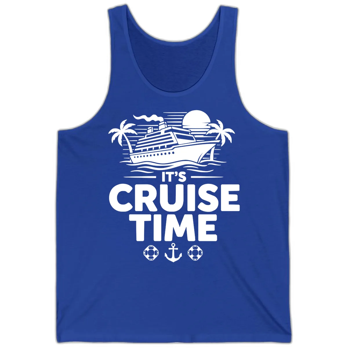 Its Cruise Time Graphic Tank in True Royal