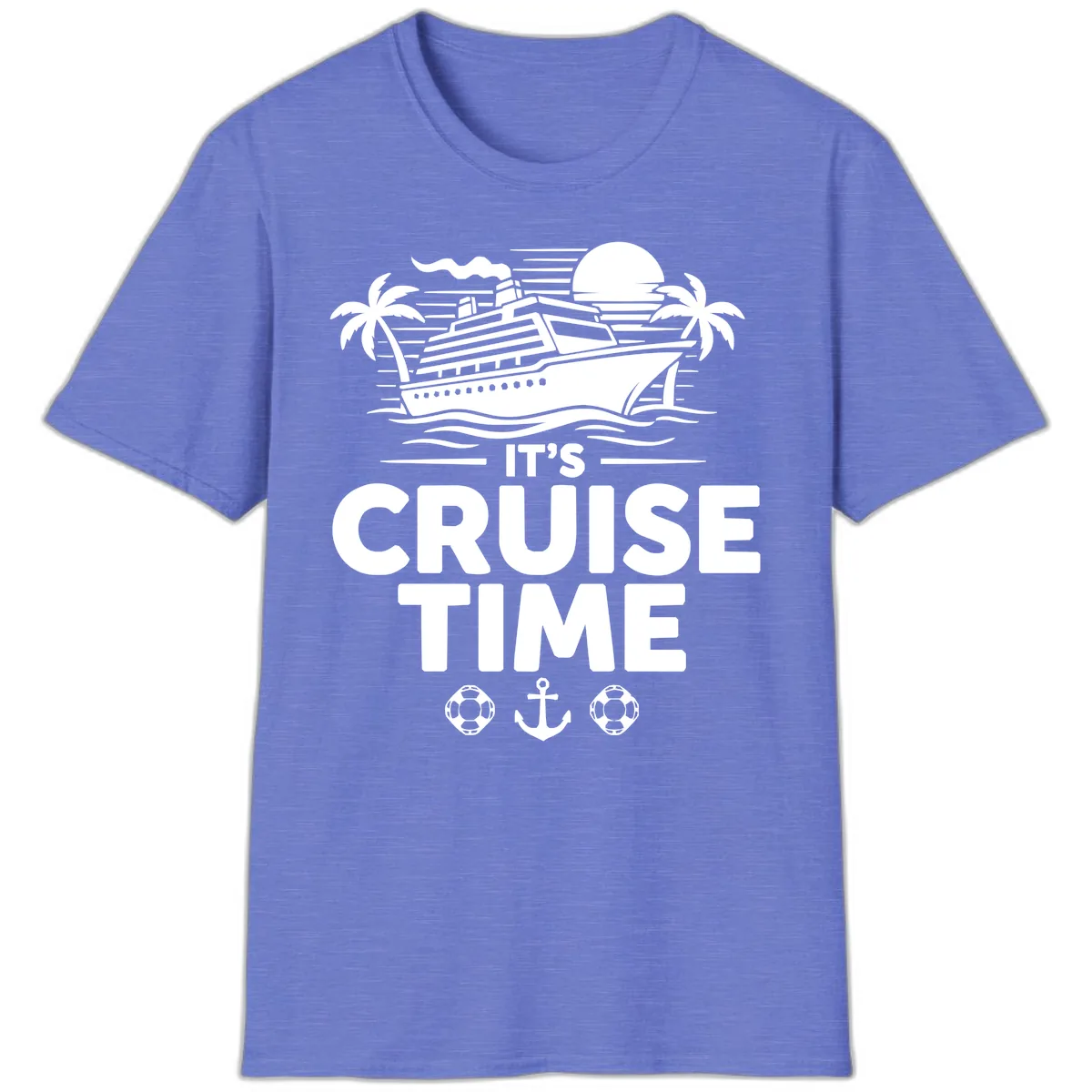 Its Cruise Time Graphic T-Shirt in Heather Royal