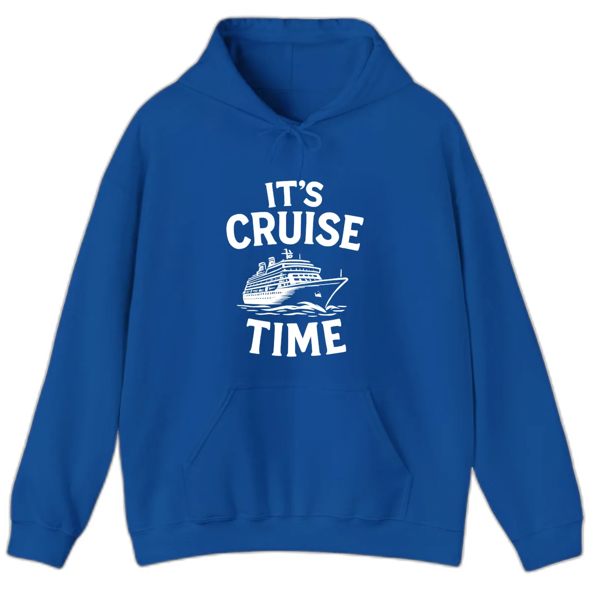 It's Cruise Time Ship Design Hoodie in Royal
