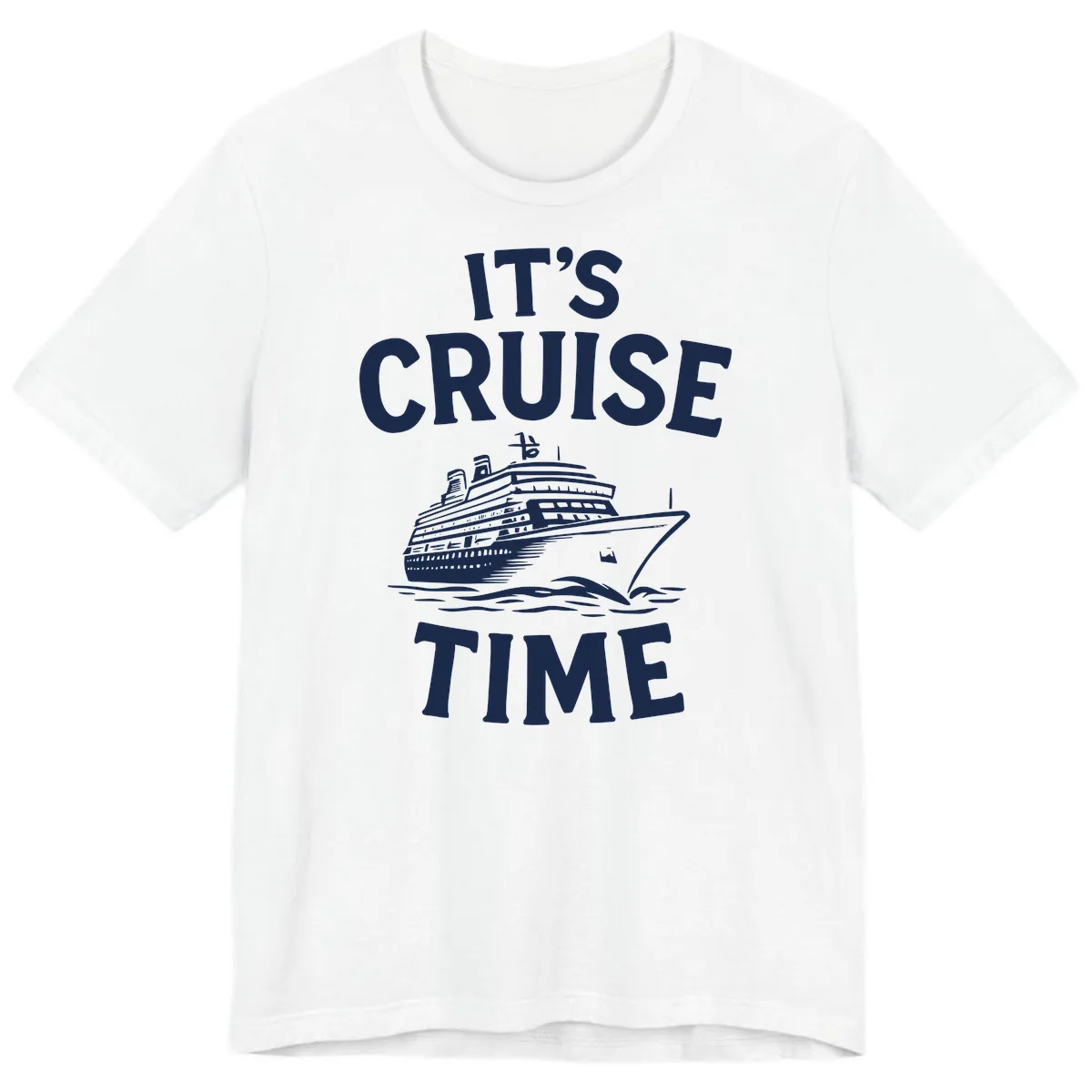 It's Cruise Time Ship Design Premium T-Shirt in White