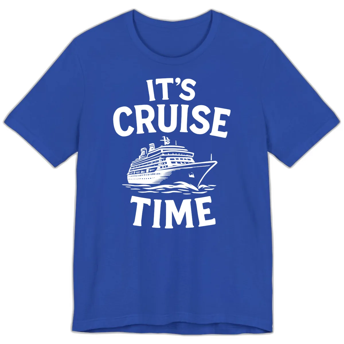 It's Cruise Time Ship Design Premium T-Shirt in True Royal