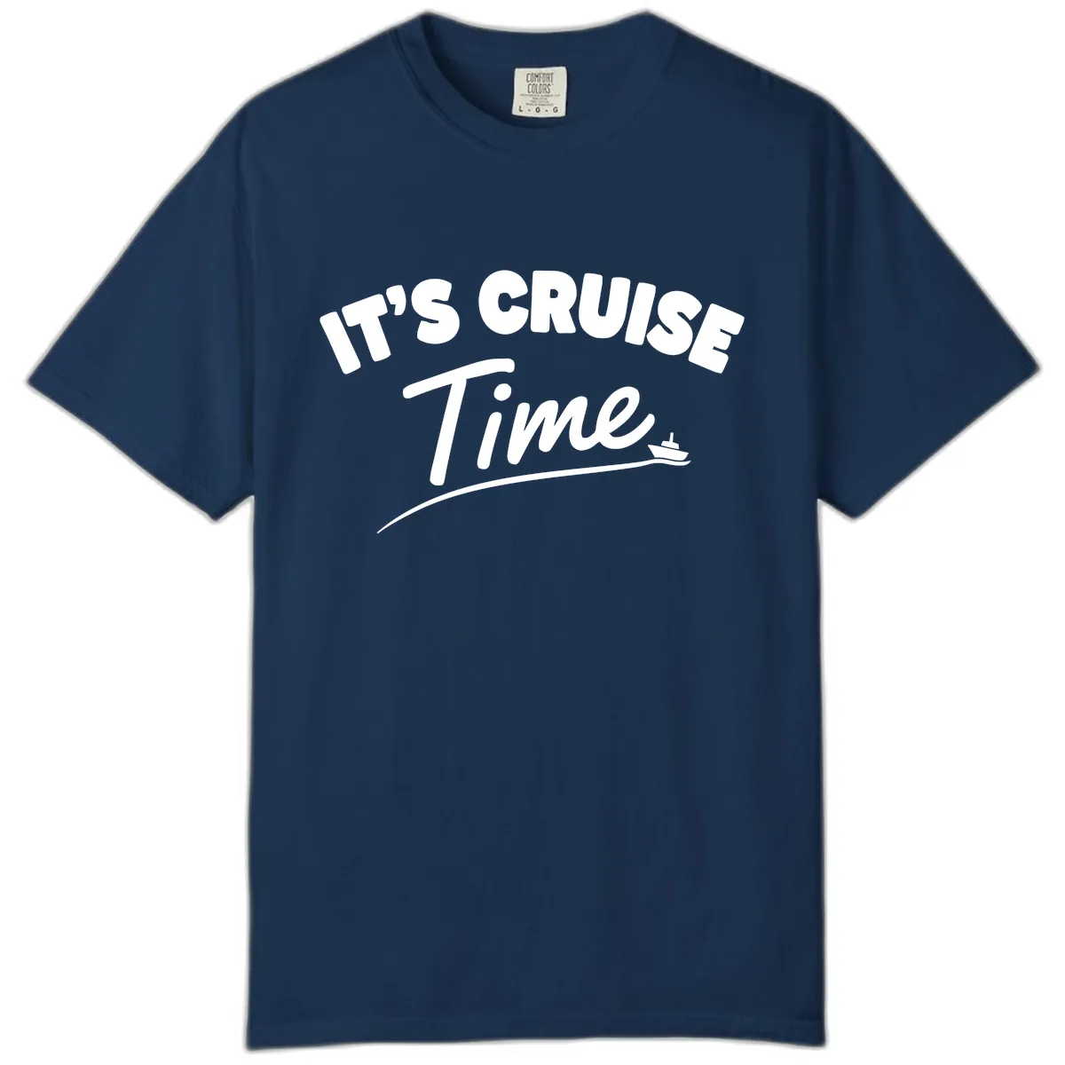 Its Cruise Time Celebration Comfort Color in Navy
