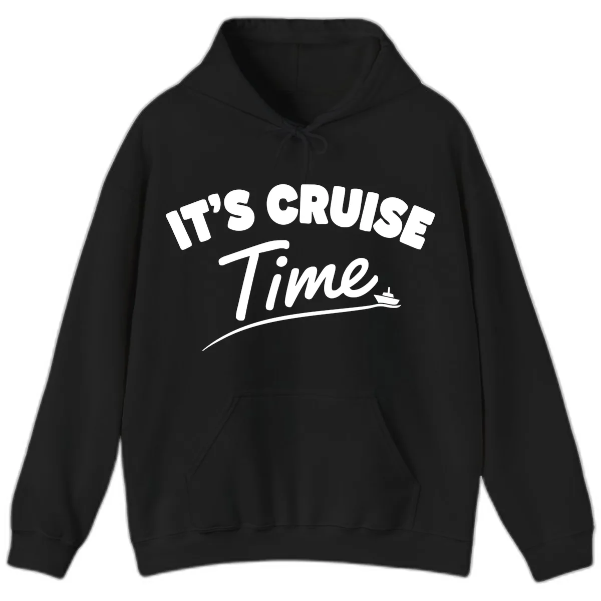 Its Cruise Time Celebration Hoodie in Black