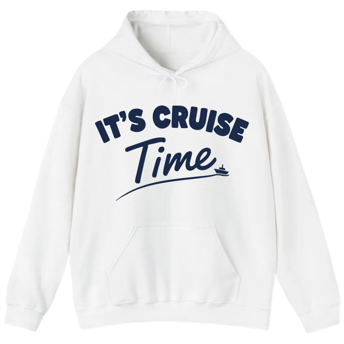 Its Cruise Time Celebration Hoodie in White